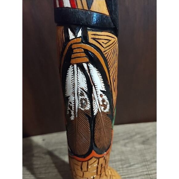 KACHINA WOOD CARVED DOLL 15" Long Hair Hand Carved Signed B. Many goats Native - Picture 14 of 14